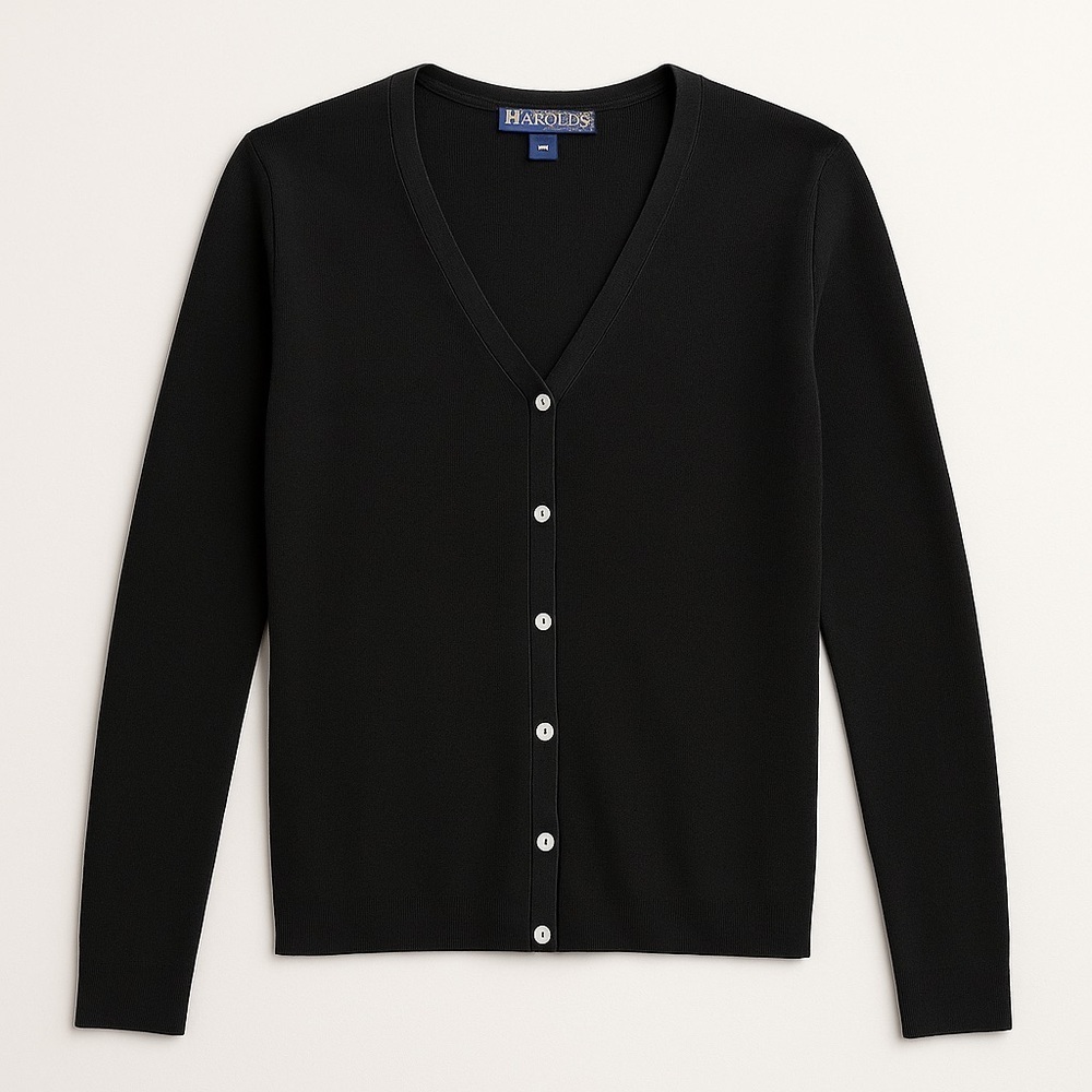 Harold’s 100% Silk V Neck Button Front Cardigan Size Medium